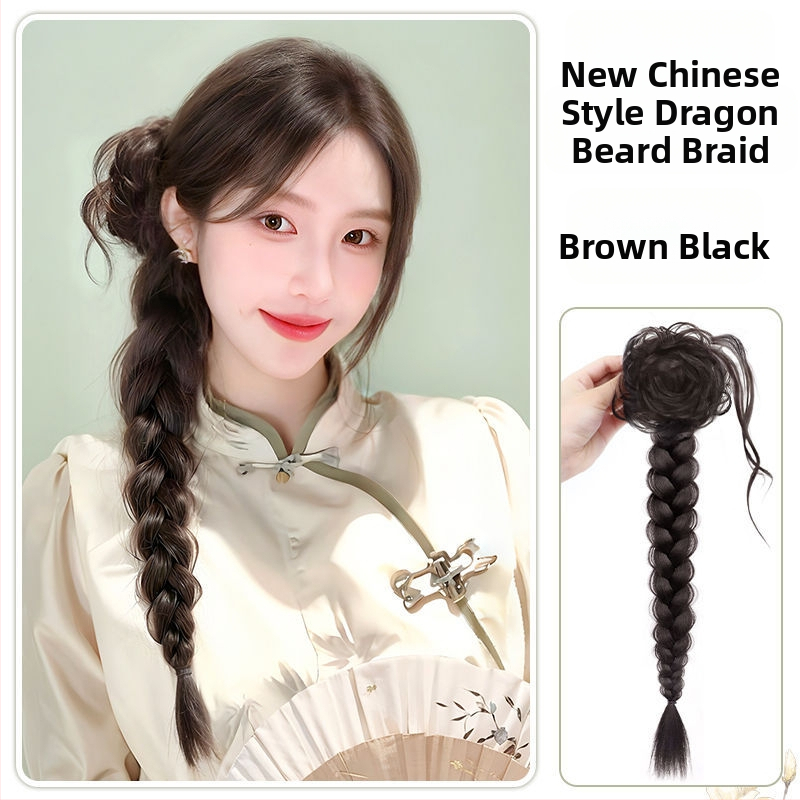 Perika s repom i pletenicom Dragon Beard – Doris, kosa od visoko otporne žice, mehanička fiksacija