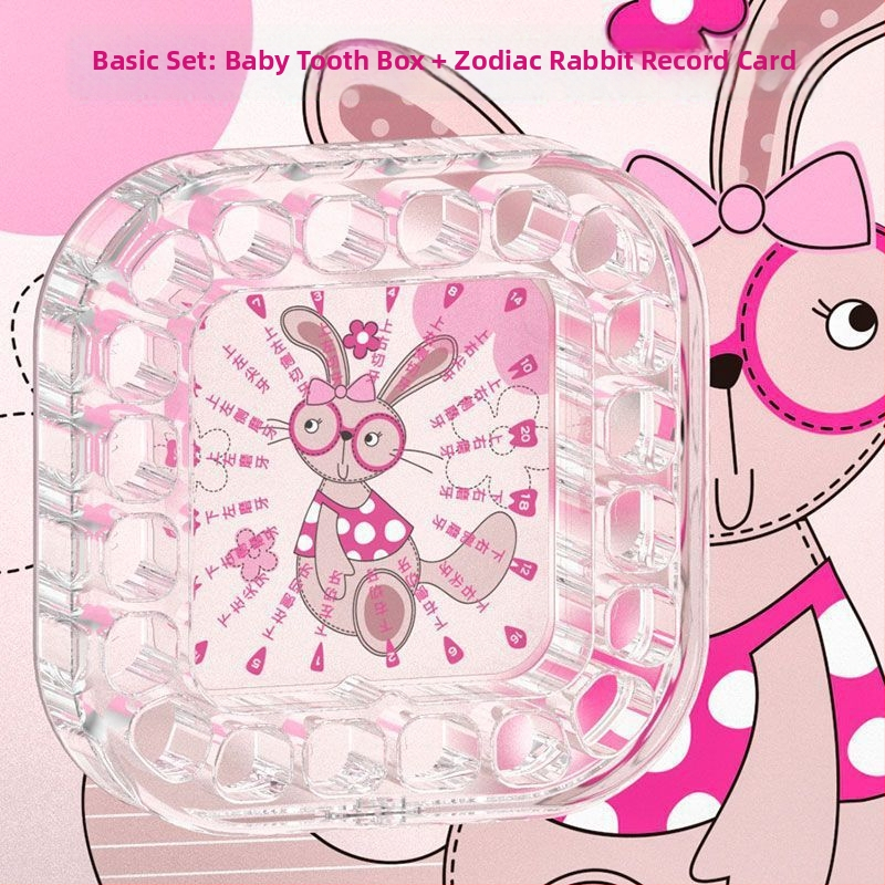 Kutija za mliječne zube djece, akrilna kutija za zube, kutija protiv oksidacije, za uzrast 0–3 godine