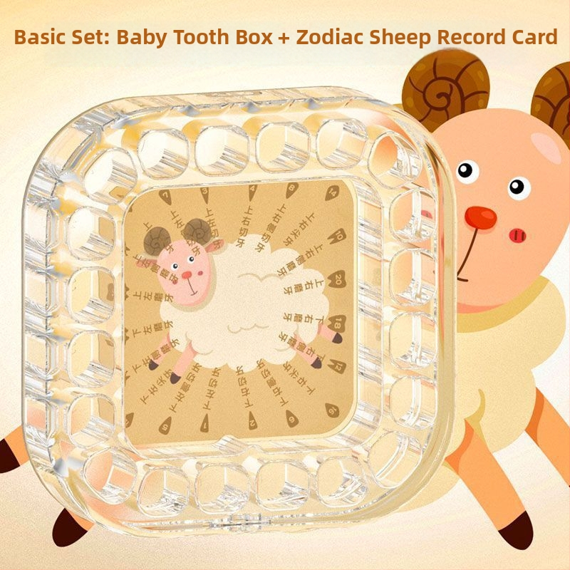 Kutija za mliječne zube djece, akrilna kutija za zube, kutija protiv oksidacije, za uzrast 0–3 godine