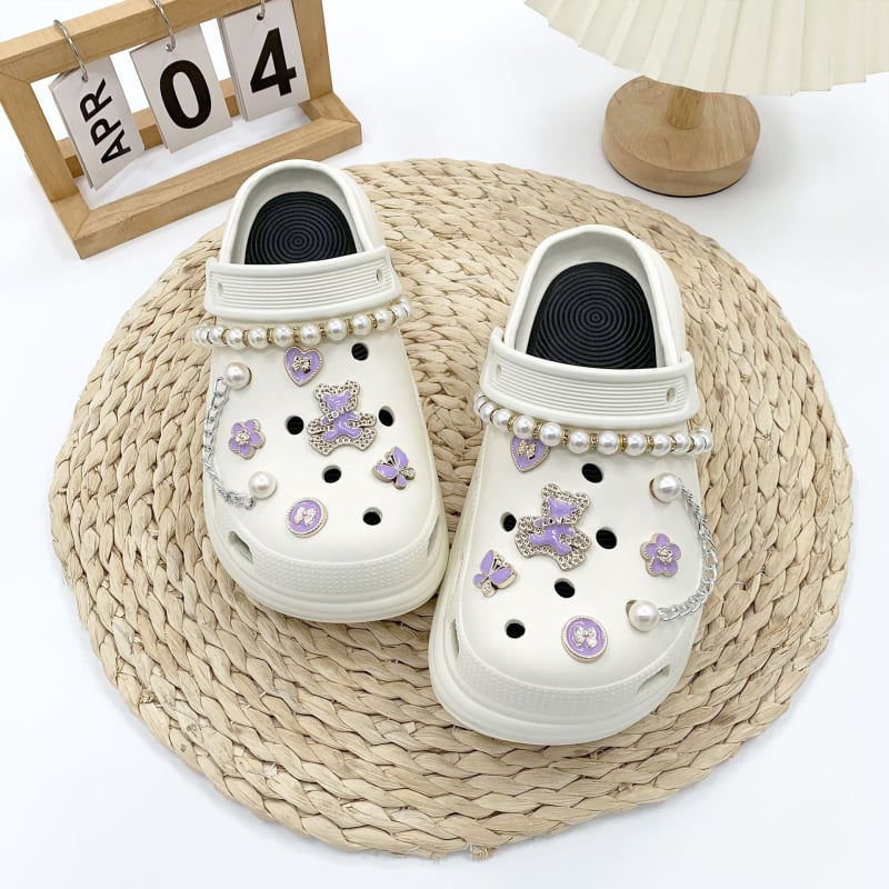 Crocs DIY set dodataka s kopčom — Model Nr-0040, Marka Nolan, Kompatibilan s Crocs, Za sve sezone