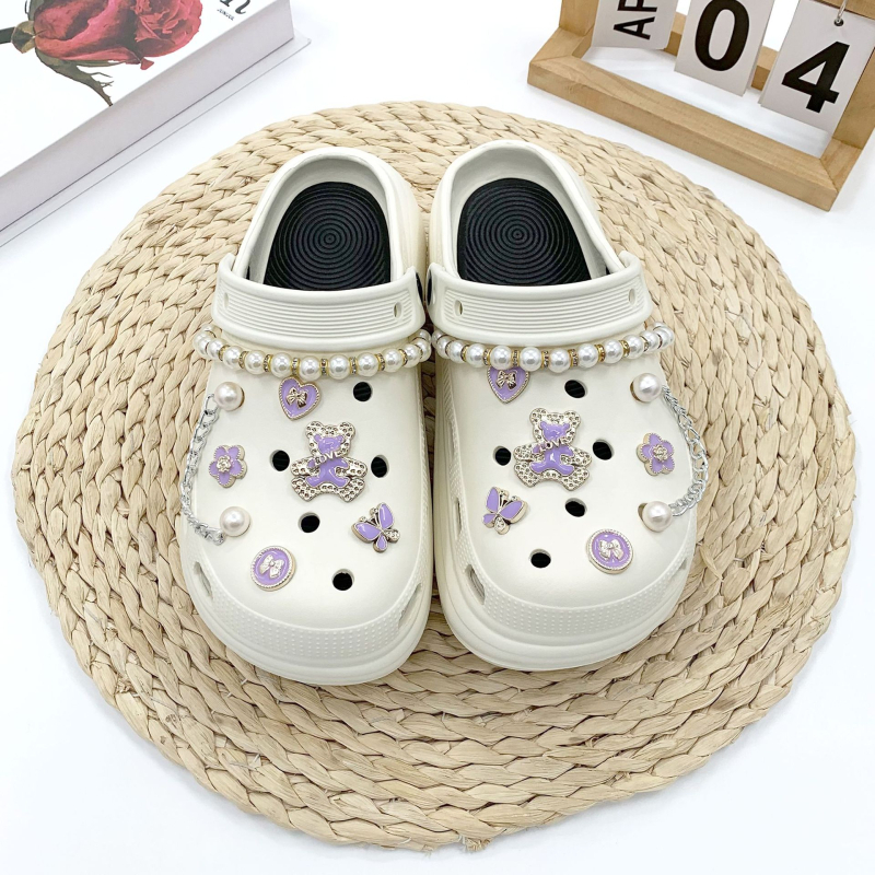 Crocs DIY set dodataka s kopčom — Model Nr-0040, Marka Nolan, Kompatibilan s Crocs, Za sve sezone