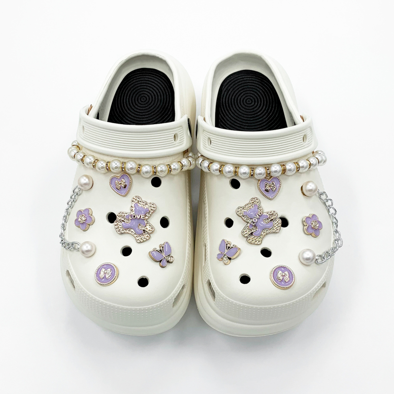 Crocs DIY set dodataka s kopčom — Model Nr-0040, Marka Nolan, Kompatibilan s Crocs, Za sve sezone