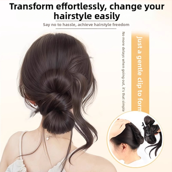 Perika s konjskim repom, klipsa za kosu s kandžom, integrirani niski čvor s perastim omotačem (Model Py632, Vlakna visoke temperature, Mehanizam)