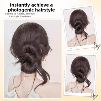 Perika s konjskim repom, klipsa za kosu s kandžom, integrirani niski čvor s perastim omotačem (Model Py632, Vlakna visoke temperature, Mehanizam)