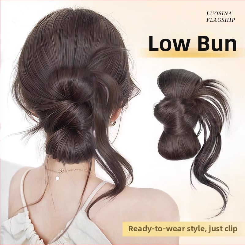 Perika s konjskim repom, klipsa za kosu s kandžom, integrirani niski čvor s perastim omotačem (Model Py632, Vlakna visoke temperature, Mehanizam)