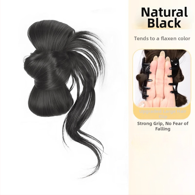 Perika s konjskim repom, klipsa za kosu s kandžom, integrirani niski čvor s perastim omotačem (Model Py632, Vlakna visoke temperature, Mehanizam)