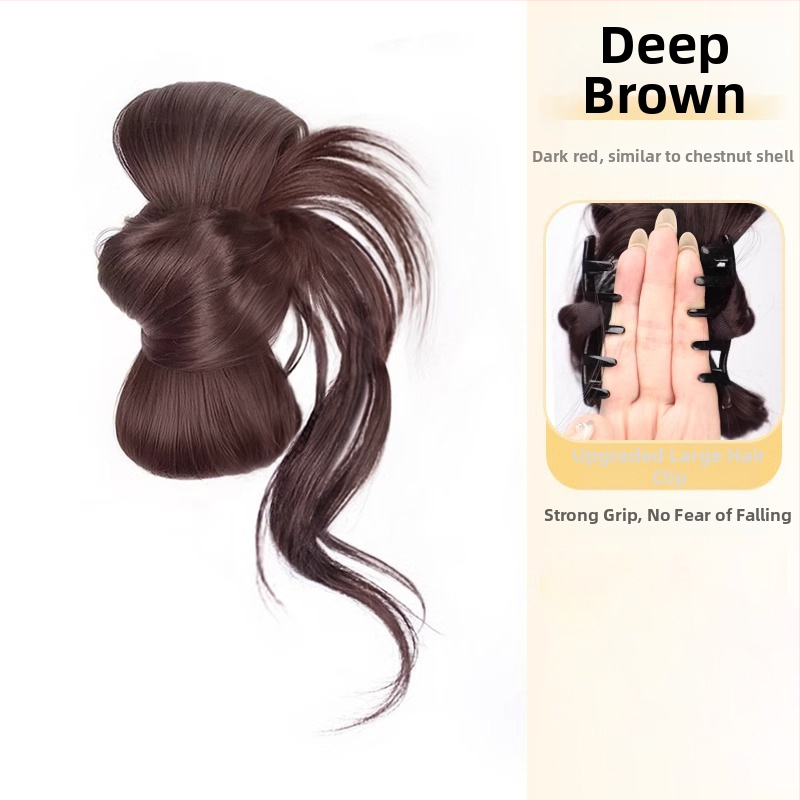 Perika s konjskim repom, klipsa za kosu s kandžom, integrirani niski čvor s perastim omotačem (Model Py632, Vlakna visoke temperature, Mehanizam)