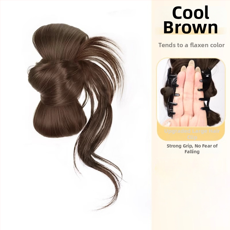 Perika s konjskim repom, klipsa za kosu s kandžom, integrirani niski čvor s perastim omotačem (Model Py632, Vlakna visoke temperature, Mehanizam)