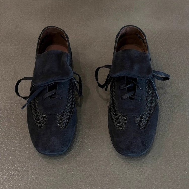 Спортни дамски обувки с PU горна част, кръгъл нос, нисък профил, нисък ток 1–3 см, EVA стелка