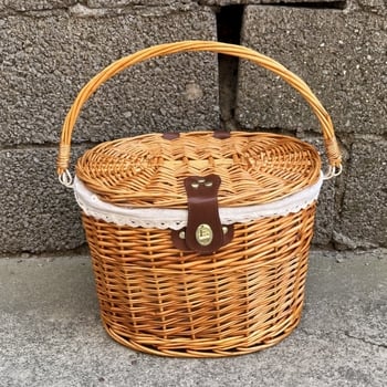 Retro pletena košarica za bicikl, model 012, podrijetlo Shandong