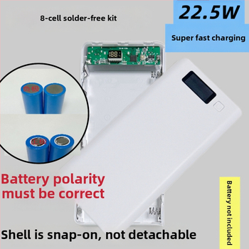 Bez zavarivanja 8‑ćelijska kutija za bateriju 18650 za DIY kućište mobilnog napajanja uz dvostruko brzo punjenje