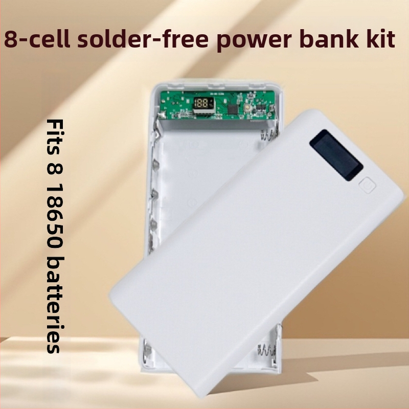 Bez zavarivanja 8‑ćelijska kutija za bateriju 18650 za DIY kućište mobilnog napajanja uz dvostruko brzo punjenje