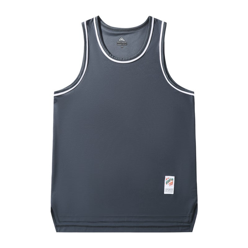 Ανδρικό αμάνικο γιλέκο προπόνησης – στενοί ώμοι, γρήγορο στέγνωμα, διαπνοή, πολυεστερικό μείγμα, για τρέξιμο και μπάσκετ