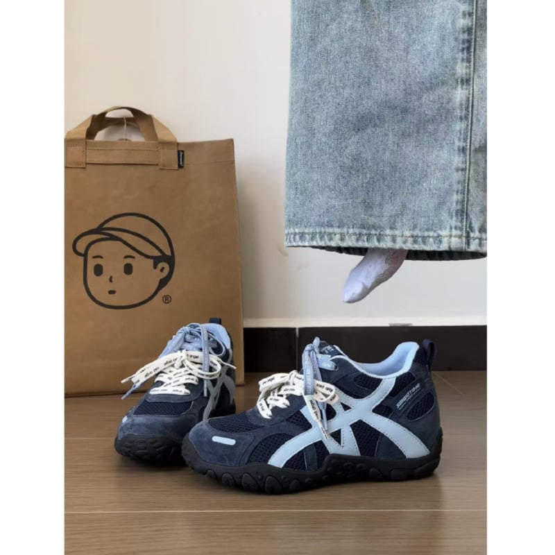 Forrest Gump tenisice za žene - prozračan mrežasti gornji dio, debeli potplat, PU ulošak, gumeni vanjski potplat - (Gornji dio: Super Fiber; Uložak: PU; Potplat: Guma; Visina pete: 1–3 cm)