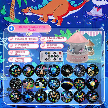 Projektor zvjezdane noći za djecu – USB napajanje, reprodukcija glazbe, prilagodba svjetline, stolna instalacija