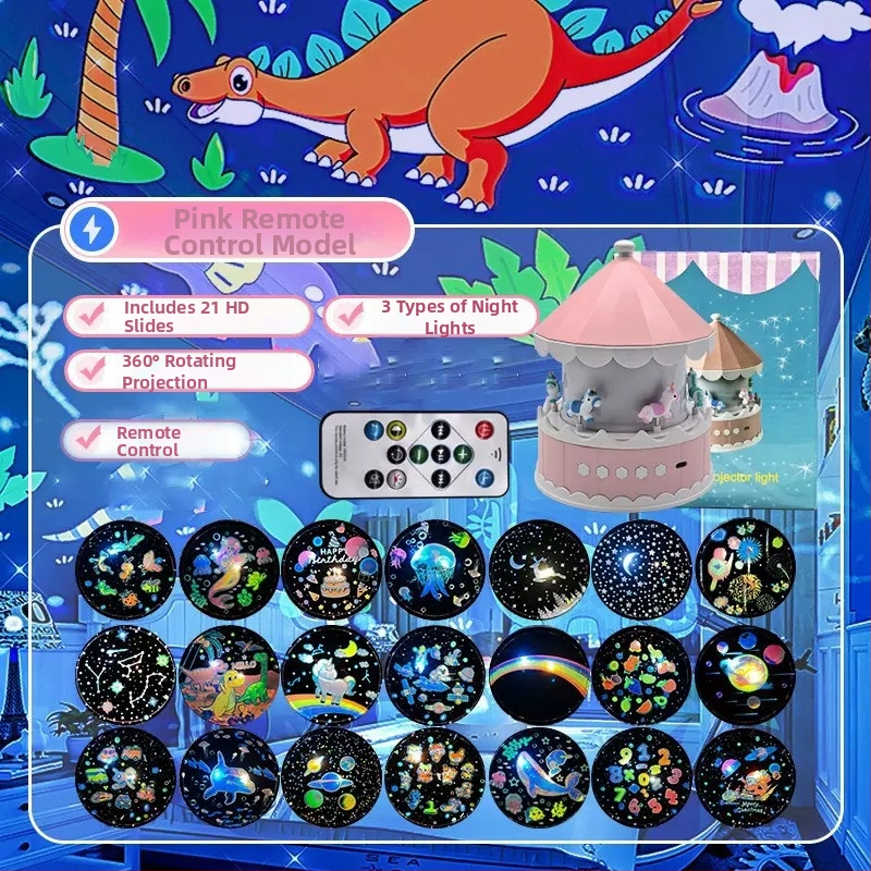 Projektor zvjezdane noći za djecu – USB napajanje, reprodukcija glazbe, prilagodba svjetline, stolna instalacija