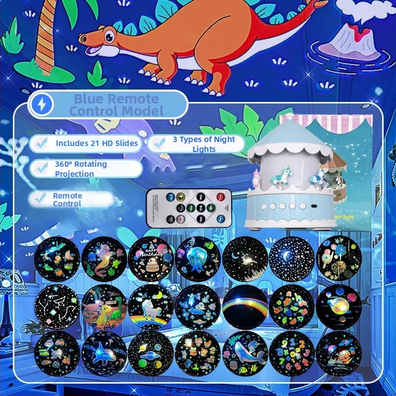 Projektor zvjezdane noći za djecu – USB napajanje, reprodukcija glazbe, prilagodba svjetline, stolna instalacija