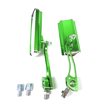 Задно огледало за велосипед H-2201 – алуминиева рамка, квадратно огледало, монтаж със зъбно захващане, силна удароустойчивост