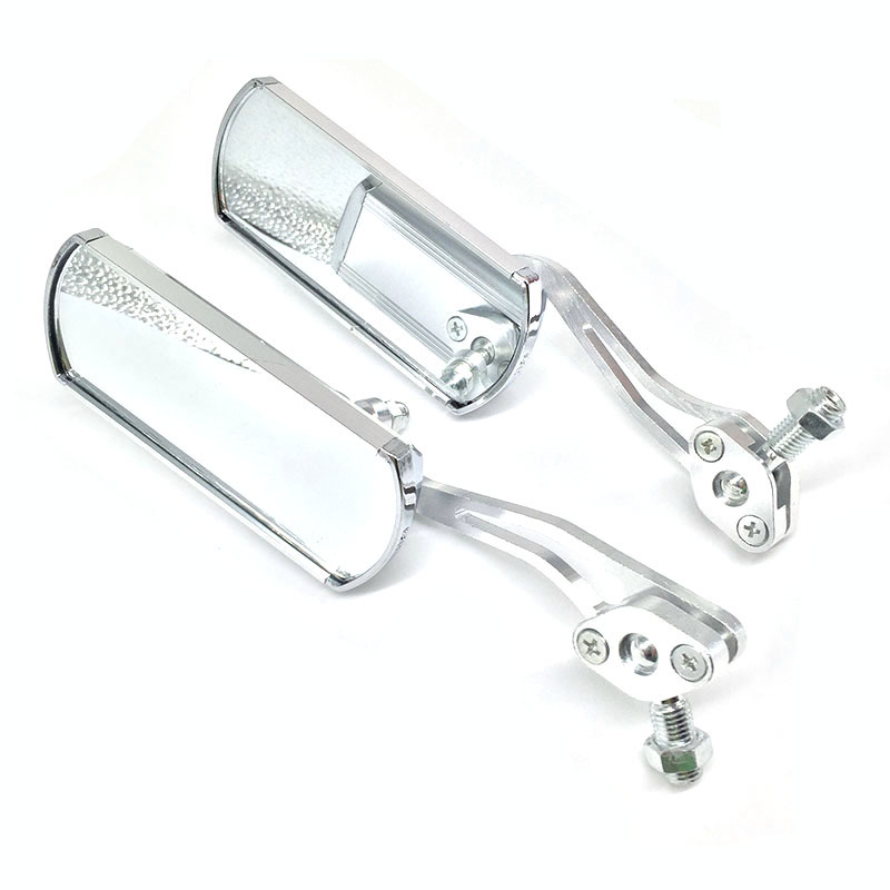 Задно огледало за велосипед H-2201 – алуминиева рамка, квадратно огледало, монтаж със зъбно захващане, силна удароустойчивост