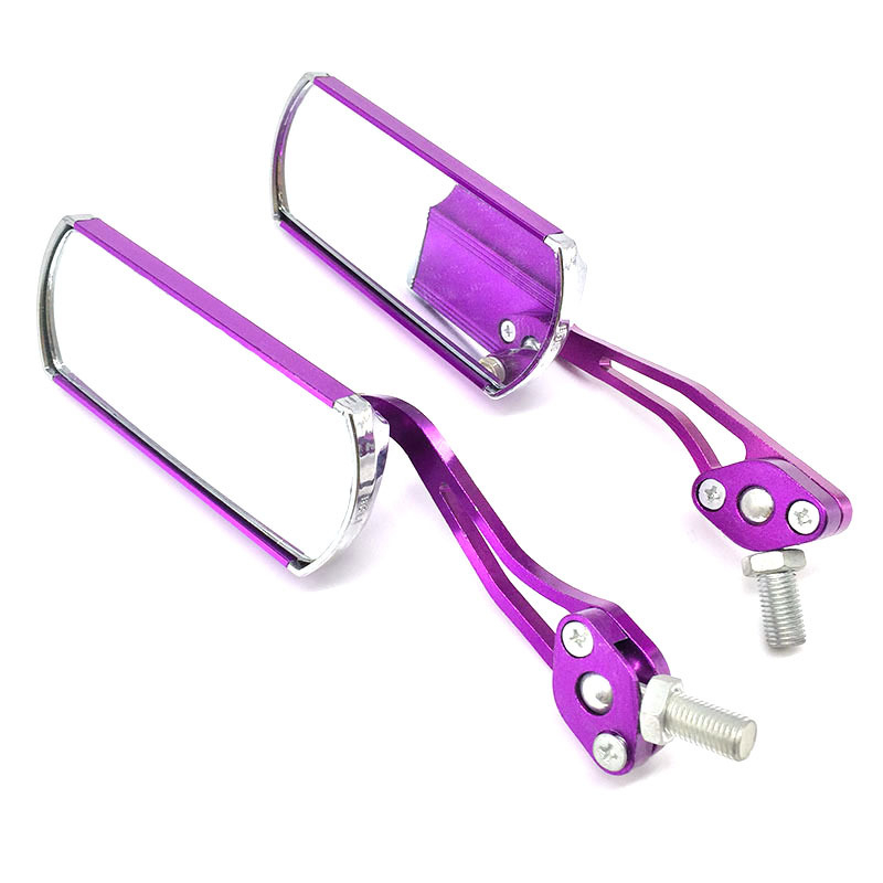 Задно огледало за велосипед H-2201 – алуминиева рамка, квадратно огледало, монтаж със зъбно захващане, силна удароустойчивост