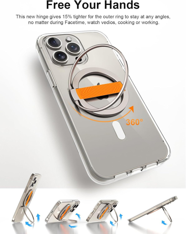 EWA MagOne suport inel pentru telefon cu MagSafe – personalizabil, material: aliaj de aluminiu, silicon, magnet N52, greutate netă 25 g