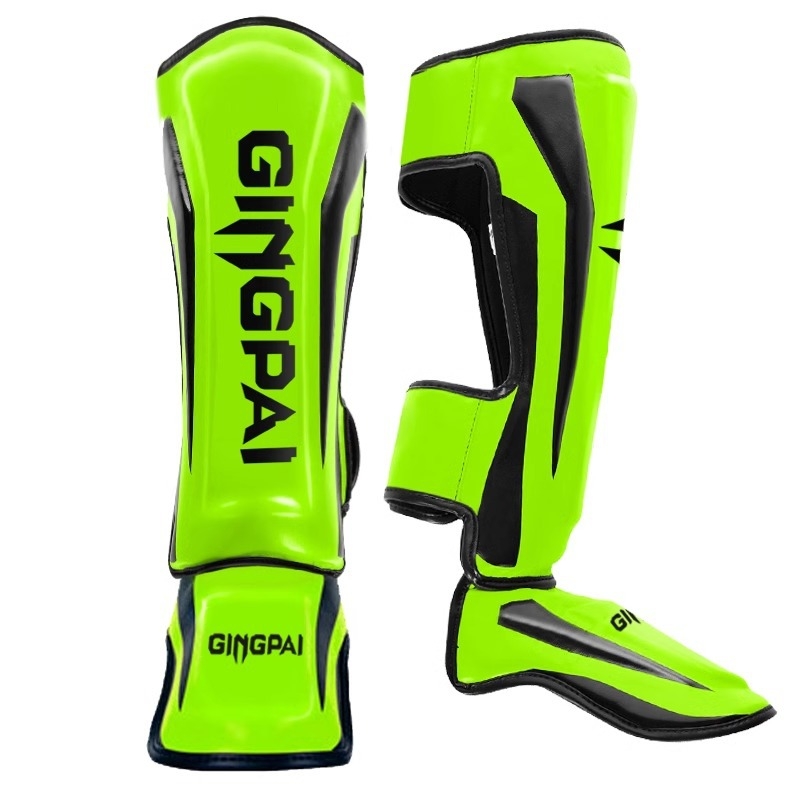 Muay Thai štitnik za potkoljenicu PU vertikalnog dizajna, model fangs leggings, težina 0.5