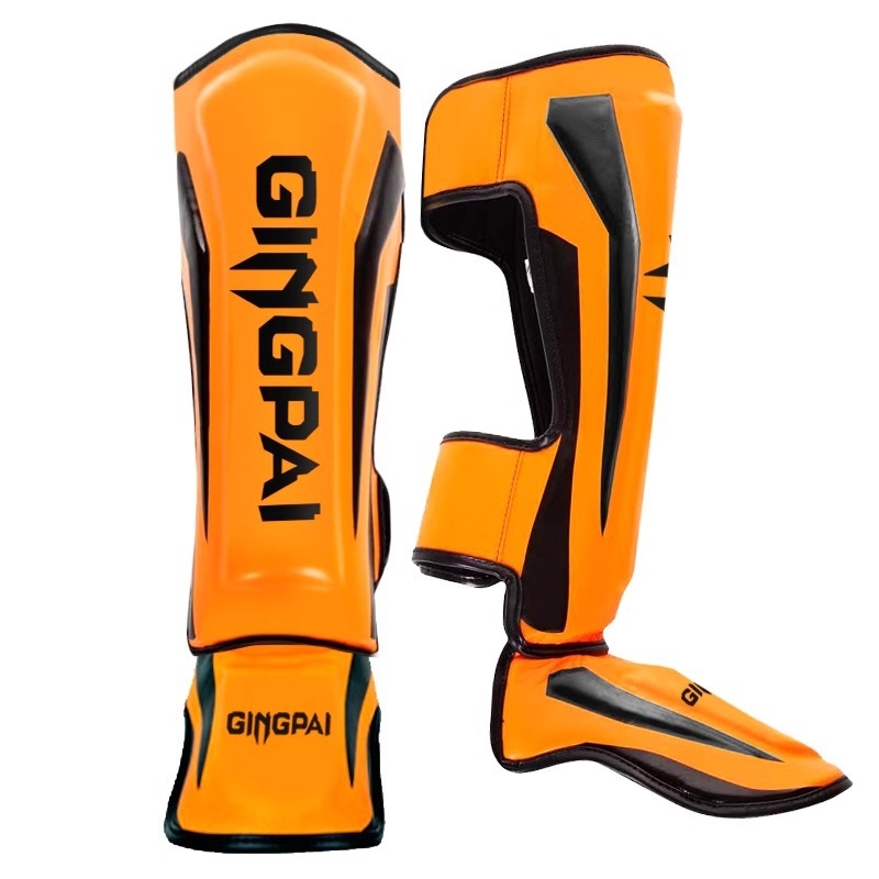 Muay Thai štitnik za potkoljenicu PU vertikalnog dizajna, model fangs leggings, težina 0.5
