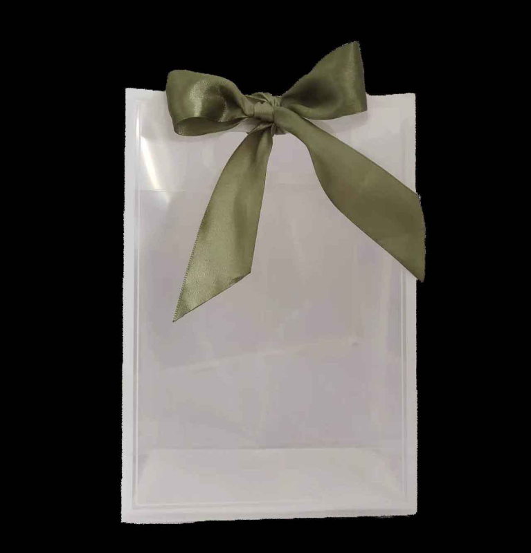 Prozirna PVC torba za darove, minimalistički dizajn, toplinsko otiskivanje, mogućnost otisaka logotipa, pogodna za pakiranje darova