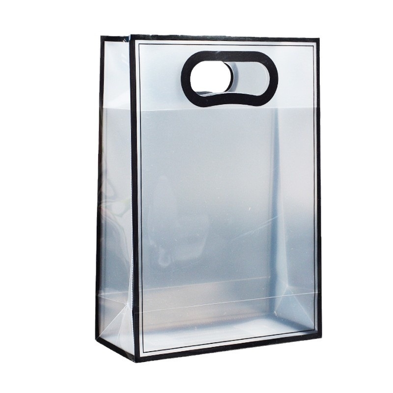 Prozirna PVC torba za darove, minimalistički dizajn, toplinsko otiskivanje, mogućnost otisaka logotipa, pogodna za pakiranje darova