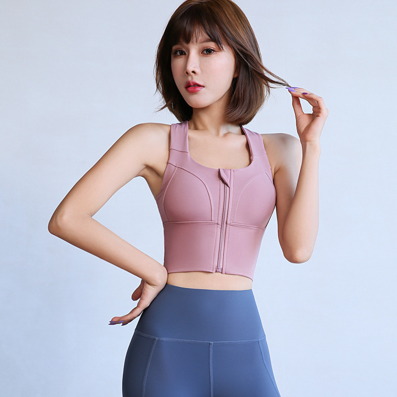 Ženski sportski set grudnjaka i veste za jogu i trčanje – poliester, brzo sušenje, prozračan, odvodi vlagu, uski kroj, s umetkom za prsni dio