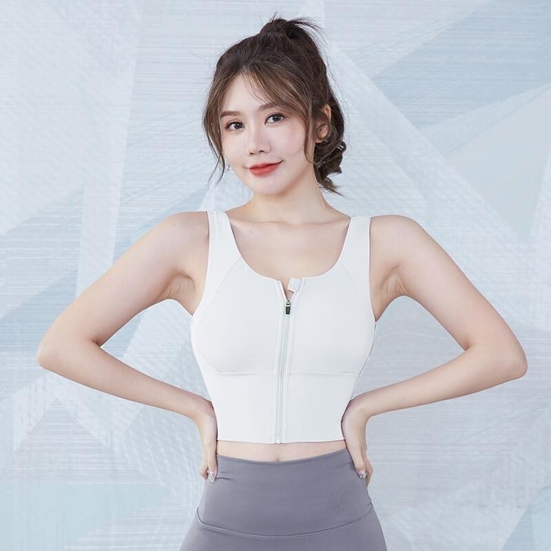 Ženski sportski set grudnjaka i veste za jogu i trčanje – poliester, brzo sušenje, prozračan, odvodi vlagu, uski kroj, s umetkom za prsni dio