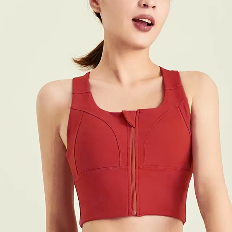 Ženski sportski set grudnjaka i veste za jogu i trčanje – poliester, brzo sušenje, prozračan, odvodi vlagu, uski kroj, s umetkom za prsni dio