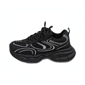 Ženske tenisice stila dad shoes, PU gornji dio, niski profil, okrugli vrh, klinasti potpet 3-5 cm, gumena potplata