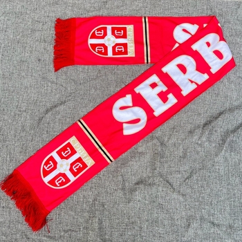 Nogometni navijački šal - Materijal: tanak pamuk; Prilagodba: Da; Otisnuto logo; Porijeklo: Guangzhou; Sport: Nogomet