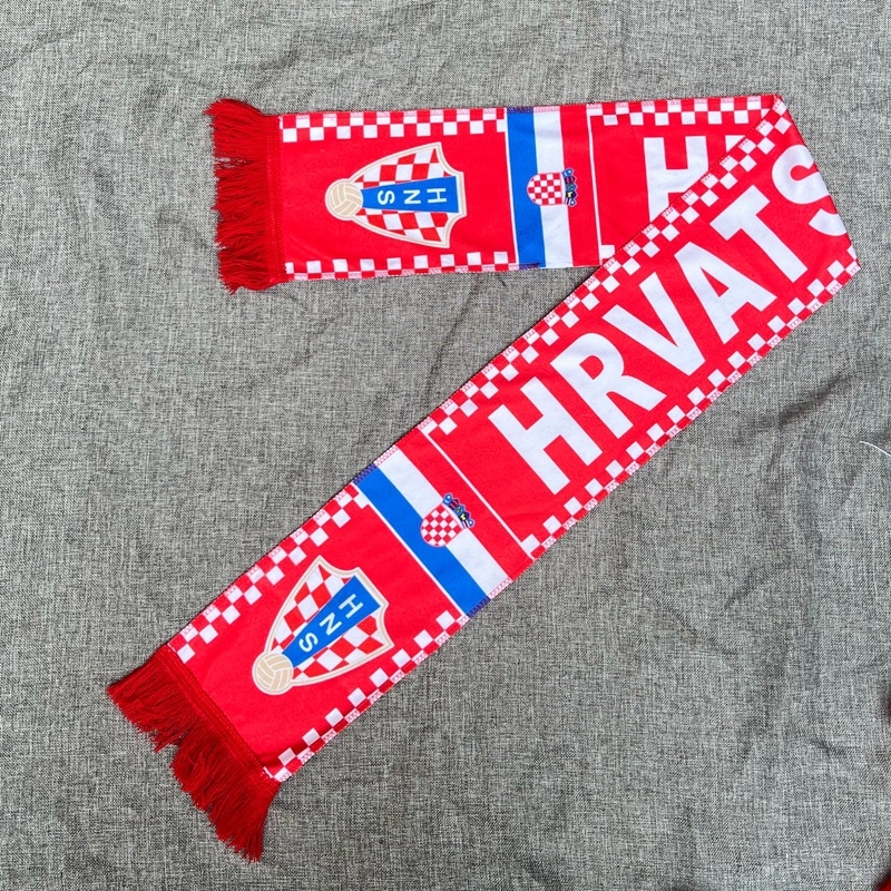 Nogometni navijački šal - Materijal: tanak pamuk; Prilagodba: Da; Otisnuto logo; Porijeklo: Guangzhou; Sport: Nogomet