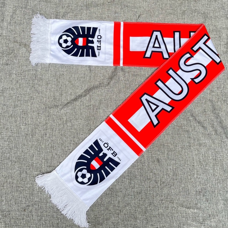 Nogometni navijački šal - Materijal: tanak pamuk; Prilagodba: Da; Otisnuto logo; Porijeklo: Guangzhou; Sport: Nogomet