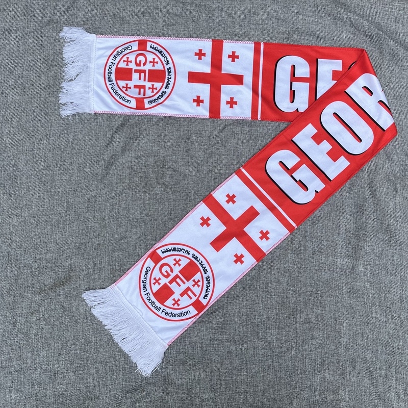 Nogometni navijački šal - Materijal: tanak pamuk; Prilagodba: Da; Otisnuto logo; Porijeklo: Guangzhou; Sport: Nogomet