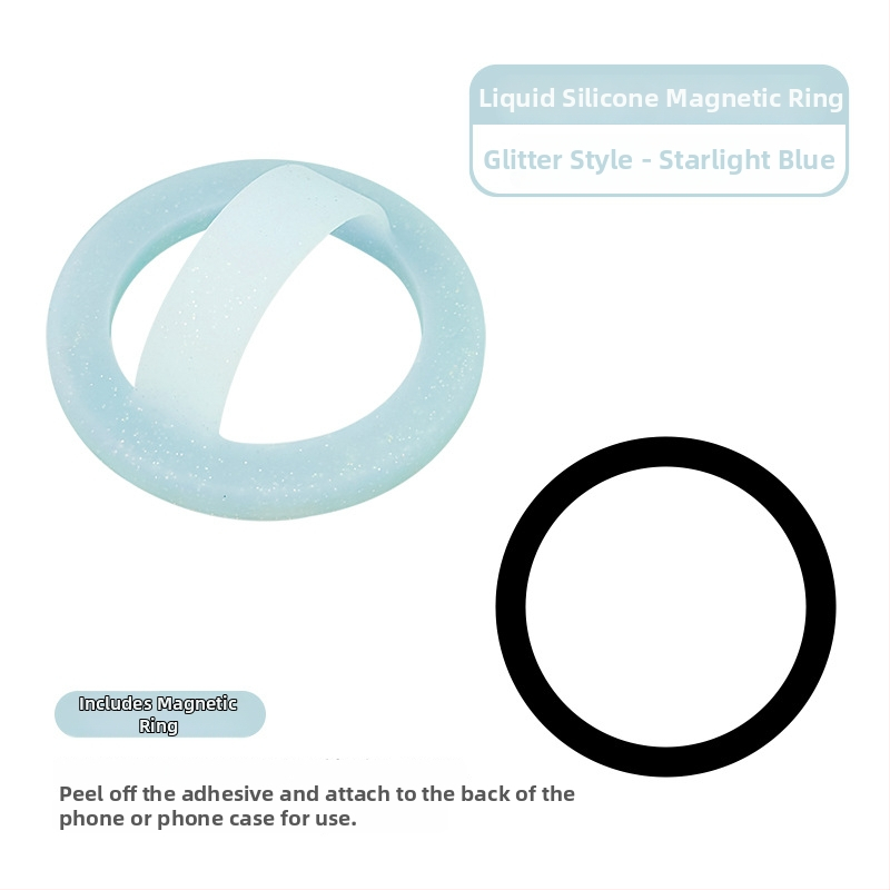 Mágneses Telefon Gyűrűtartó Szilikonból, Univerzális, Testreszabható
