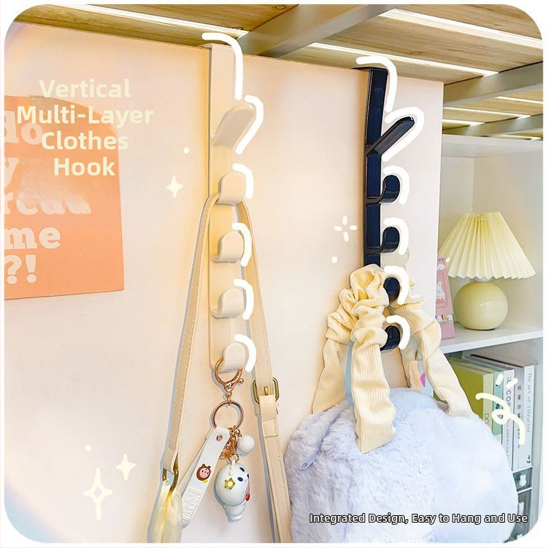 Дверна закачалка за дрехи, без пробив, ABS смола, модерен минималистичен дизайн, капацитет 3–5 кг, NZ-48542