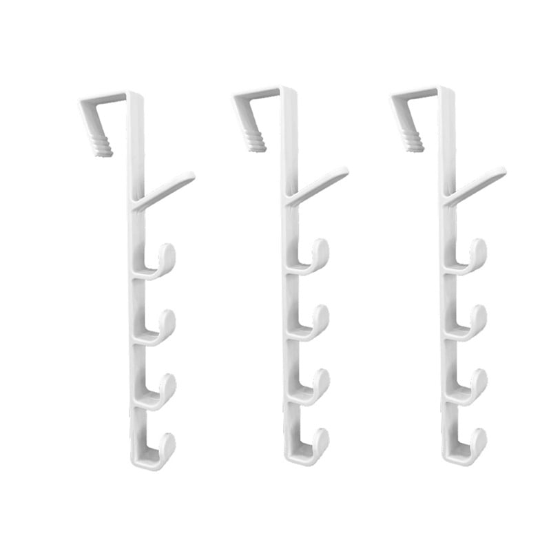 Дверна закачалка за дрехи, без пробив, ABS смола, модерен минималистичен дизайн, капацитет 3–5 кг, NZ-48542