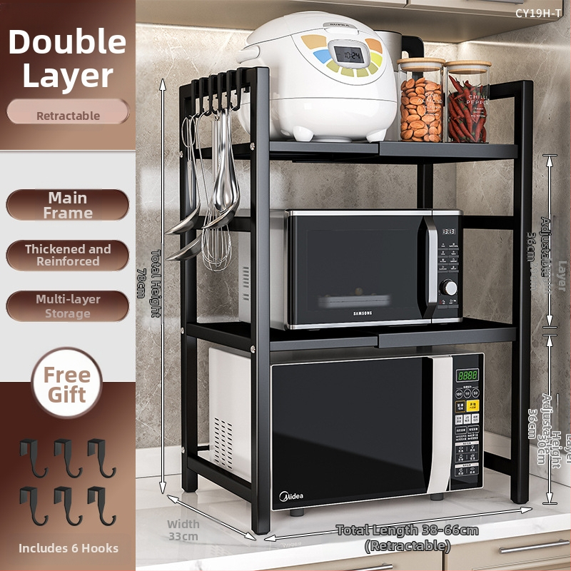 Vytiahnuteľný kuchynský regál na skladovanie, dvojposchodový, kov, model CY11, moderný minimalistický štýl, prispôsobiteľné podľa výkresov