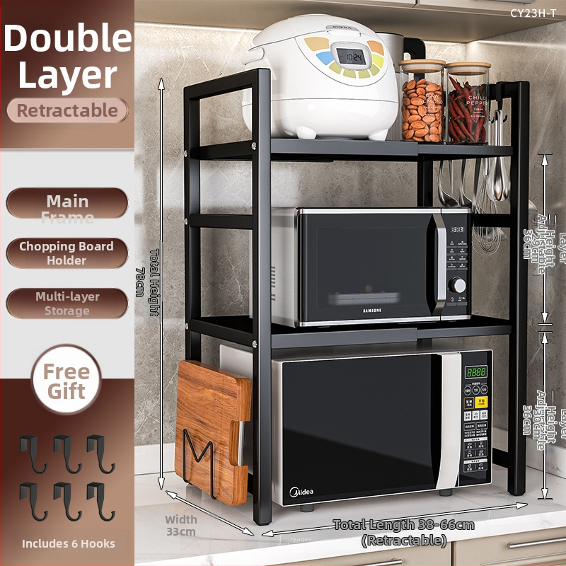 Vytiahnuteľný kuchynský regál na skladovanie, dvojposchodový, kov, model CY11, moderný minimalistický štýl, prispôsobiteľné podľa výkresov