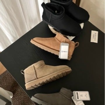Muške čizme za snijeg s jednim komadom ovčje kože na gornjem dijelu, EVA potplat, protuklizna gumena potplat, tople i prozračne, casual stil