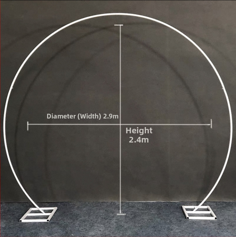 Vjenčani okrugli okvir pozadine, luk s cvjetovima trešnje, polukružni luk balona, željezni okvir