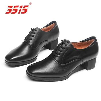 Ženske kožne loaferice - gornji dio od kože, okrugli vrh, niski pet 1–3 cm, slip-on, gumeni potplat