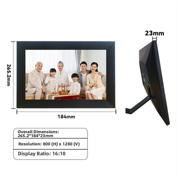Dotyková digitálna fotorámka s personalizáciou — Rozlíšenie 800x1280, 32GB úložisko, Podpora USB/TF pamäťových kariet, WiFi/Bluetooth pripojenie, OEM tlač loga