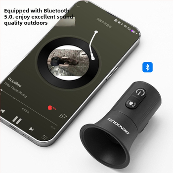 Bunguo Bg-3516 Multifunkčný Bluetooth hudobný nahrávací cyklo zvonček, mini prenosný vodotesný ABS reproduktor