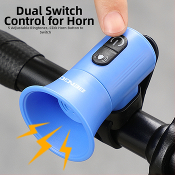 Bunguo Bg-3516 Multifunkčný Bluetooth hudobný nahrávací cyklo zvonček, mini prenosný vodotesný ABS reproduktor