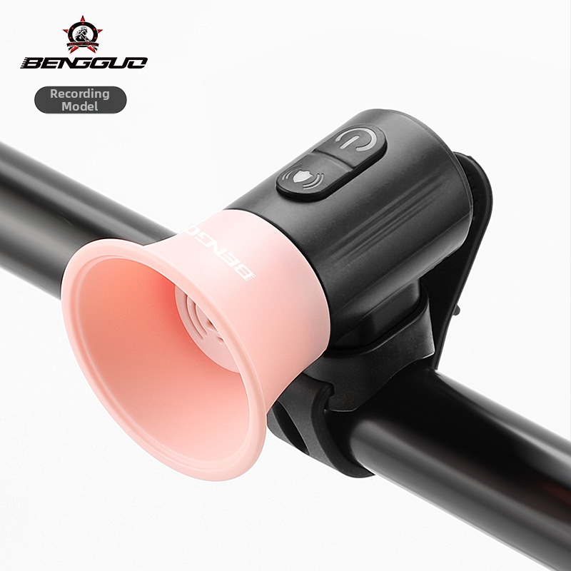 Bunguo Bg-3516 Multifunkčný Bluetooth hudobný nahrávací cyklo zvonček, mini prenosný vodotesný ABS reproduktor