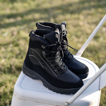 Ghete de iarnă pentru bărbați, outdoor — impermeabile, anti-derapare, calde, căptușite cu pluș artificial, partea superioară din bumbac
